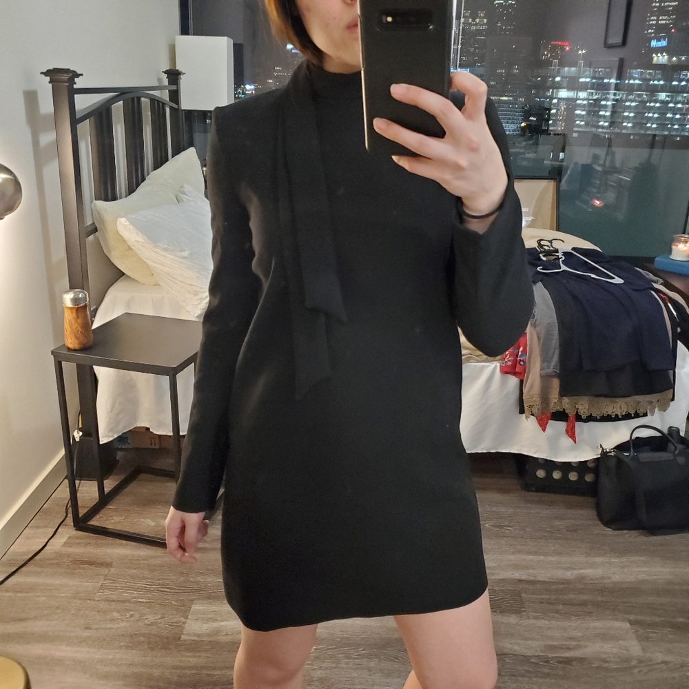ZARA • back tie dress